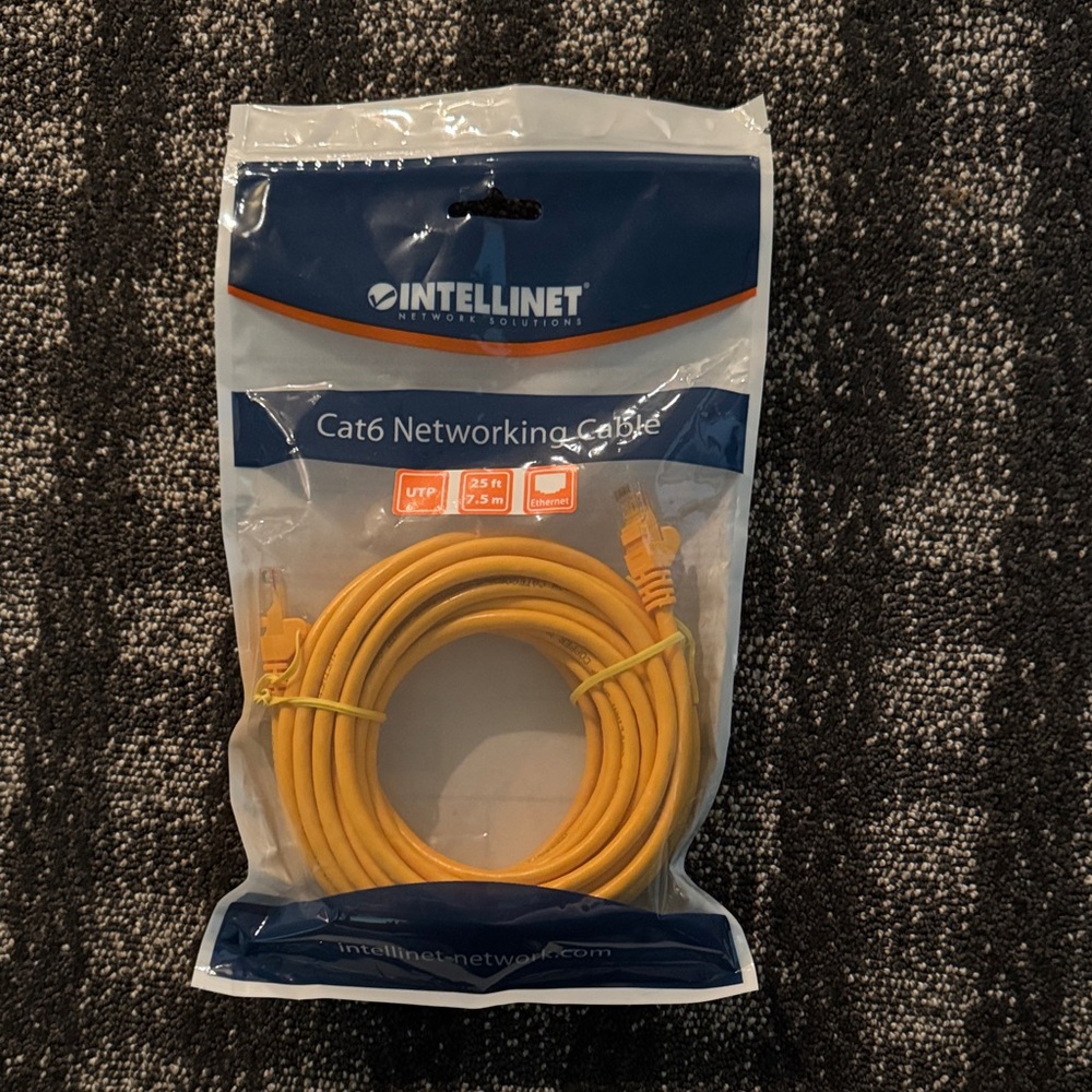 Yellow Cat6 Ethernet Cable